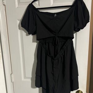 SHEIN Black Off-Shoulder Romper